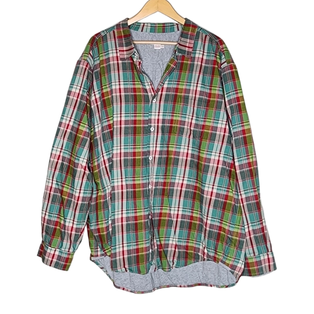 Carbon2Cobalt Lined Shirt Jacket Shacket Plaid Blue Red Green XXL 100% Cotton